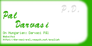 pal darvasi business card